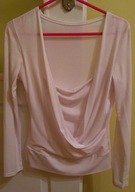 Biała bluzka z ozdobnym dekoltem roz S/M