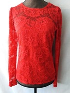 Bluzka czerwona,koronkowa - S
