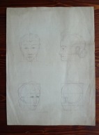 RYSUNEK - lata 1970 HOLANDIA - TWARZ CZŁOWIEKA