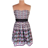 GORSETOWA ROZKLOSZOWANA SUKIENKA MOTYLE 34 36