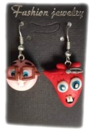 KOLCZYKI Z MODELINY SERCE I ROZUM ORANGE SIEĆ