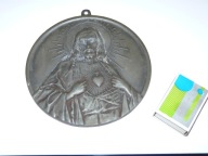 STARA ZAWIESZKA JEZUS STAL/BRĄZ dewocjonalia 14cm