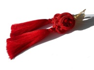 KOLCZYKI SUTASZ czerwone chwost 100% hand made