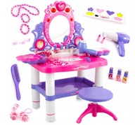 Toaletka dziecięca Kinderplay różowa plastikowa z akcesoriami i multimedia