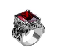 Sygnet Oko w pazurach B skull biker moto rock