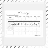 planer miesięczny do wydruku PDF kalendarz planner