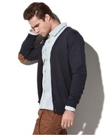 MINIMUM SWETER MĘSKI KARDIGAN ŁATY SWETR R.S/M