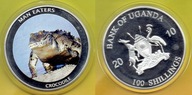 UGANDA 100 SHILLINGS 2010 r. Crocodile
