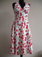 VOODOO VIXEN SUKIENKA jedyna, retro, czereśnie 36