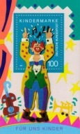 Niemcy 1993 Znaczki Blok 27 ** muzyka klown