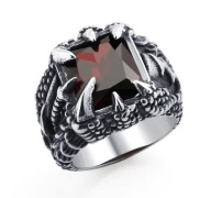 Sygnet Oko w Pazurach skull biker moto rock 316L