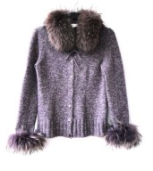 ESCADA KASZMIROWY KARDIGAN Z JENOTEM