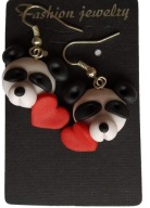 KOLCZYKI Z MODELINY PANDA ŚMIESZNE PREZENTY UPOMIN