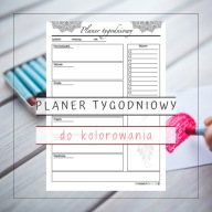 planer tygodniowy do wydruku PDF planner mandala