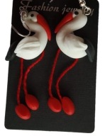 KOLCZYKI Z MODELINY BOCIANY PTAKI BOCIAN BIGLE