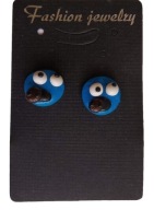 KOLCZYKI Z MODELINY CIASTECZKOWY POTWÓR MUPPETY