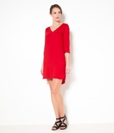 Reserved czerwona sukienka minimalistyczna prosta PREMIUM krwista elegancka