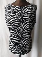 Bluzka czarno biała "welurowa" w zebrę - 38/40