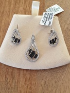 kolczyki + zawieszka *srebro cyrkoniami * NOWE