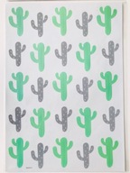 Naklejki ścienne na ścianę kaktusy 35 cm/24,5 cm