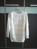 SWETER ażurkowy ecru UNI ok M