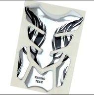 NAKLEJKA NA BAK TANKPAD RACING TREAM CHROM LUX 3D
