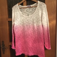 BLUZKA AJC FASHION S/M/L BIAŁO-MALI CIENIOWANA JNO