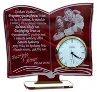 STATUETKA FOTO PODZIĘKOWANIA DLA RODZICÓW ZEGAR