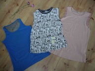 Zestaw bluzki koszulki bez rękawów r XS/S