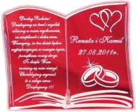 PODZIĘKOWANIA DLA RODZICÓW GRAWEROWANE ŚLUB HIT