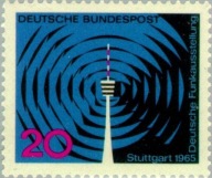 Niemcy 1965 Znaczek 481 ** radio antena