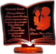 I KOMUNIA ŚWIĘTA PODŚWIETLANA PAMIĄTKA z FOTO