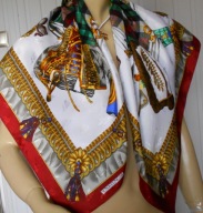 Sunkyung SA vintage piękna chustka 87x88