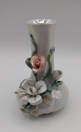 Przepiękny ceramiczny wazonik ręczna Bassano KWIATY