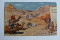 ODPOCZYNEK POD PIRAMIDĄ EGIPT przedw. POCZTÓWKA