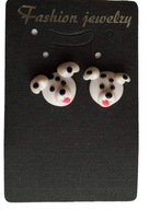 KOLCZYKI Z MODELINY DOG DALMATYŃCZYKÓW PSY SZTYFT