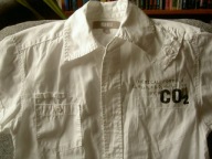 KOSZULA BIAŁA KRÓTKI RĘKAW EXTRA Aplikacja Roz.134