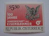 Austria - 100 lat Zw. Zaw. Kolejarzy - Mi. 2059 **