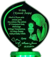 I KOMUNIA ŚWIĘTA PODŚWIETLANA PAMIĄTKA z FOTO