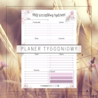 happy planer tygodniowy do wydruku PDF kalendarz