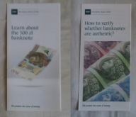 Foldery do banknotu 500 zł KOMPLET angielskie