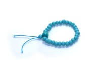 MALA buddyjska bransoletka gumka drewno błękitny