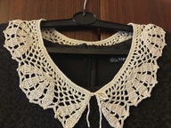 Kołnierzyk bawełniany robiony na szydełku