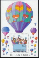 Niemcy 1997 Znaczki Blok 40 ** balony dzieci listy