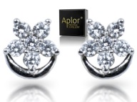 Ze srebra Srebrne Kolczyki 925 Kwiatki Gwiazda PUDEŁKO na prezent