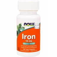 Suplement diety Now Foods Żelazo bisglicynian 18 mg 120 kapsułek wegańskich