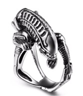 Sygnet Alien 4 Skull Biker Moto Rock