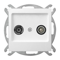 Gniazdo RTV Antenowe końcowe Ospel białe GPA-GK/m/00