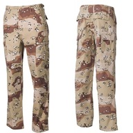 Spodnie US Rip-Stop 6 Farben Desert, MFH, klasyczne BDU, taktyczne - L