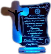 I KOMUNIA ŚWIĘTA PODŚWIETLANA PAMIĄTKA 4 KOLORY